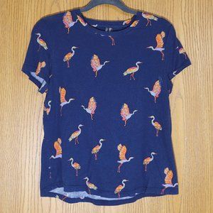 Anthro Colorful Bird Shirt